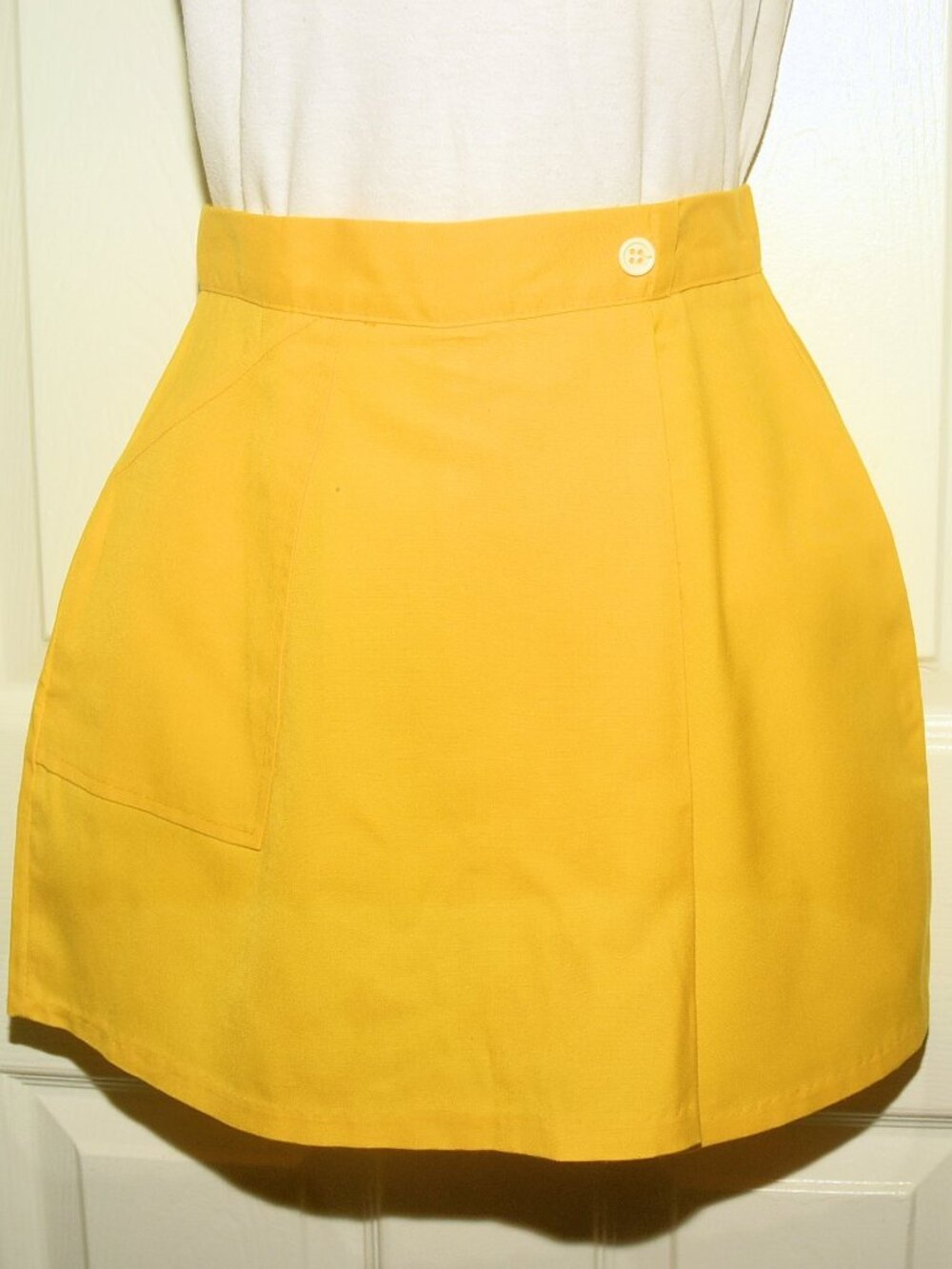 VTG 70's Yellow Cotton Blend Short Culotte XXS Golf Tennis by What's in a Name